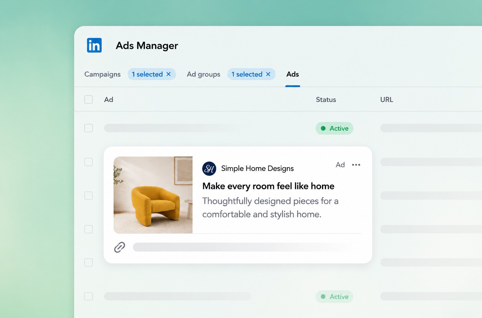 LinkedIn Ads Manager professional profiles